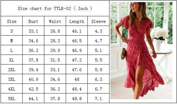 Bohemian Midi Wrap Dress