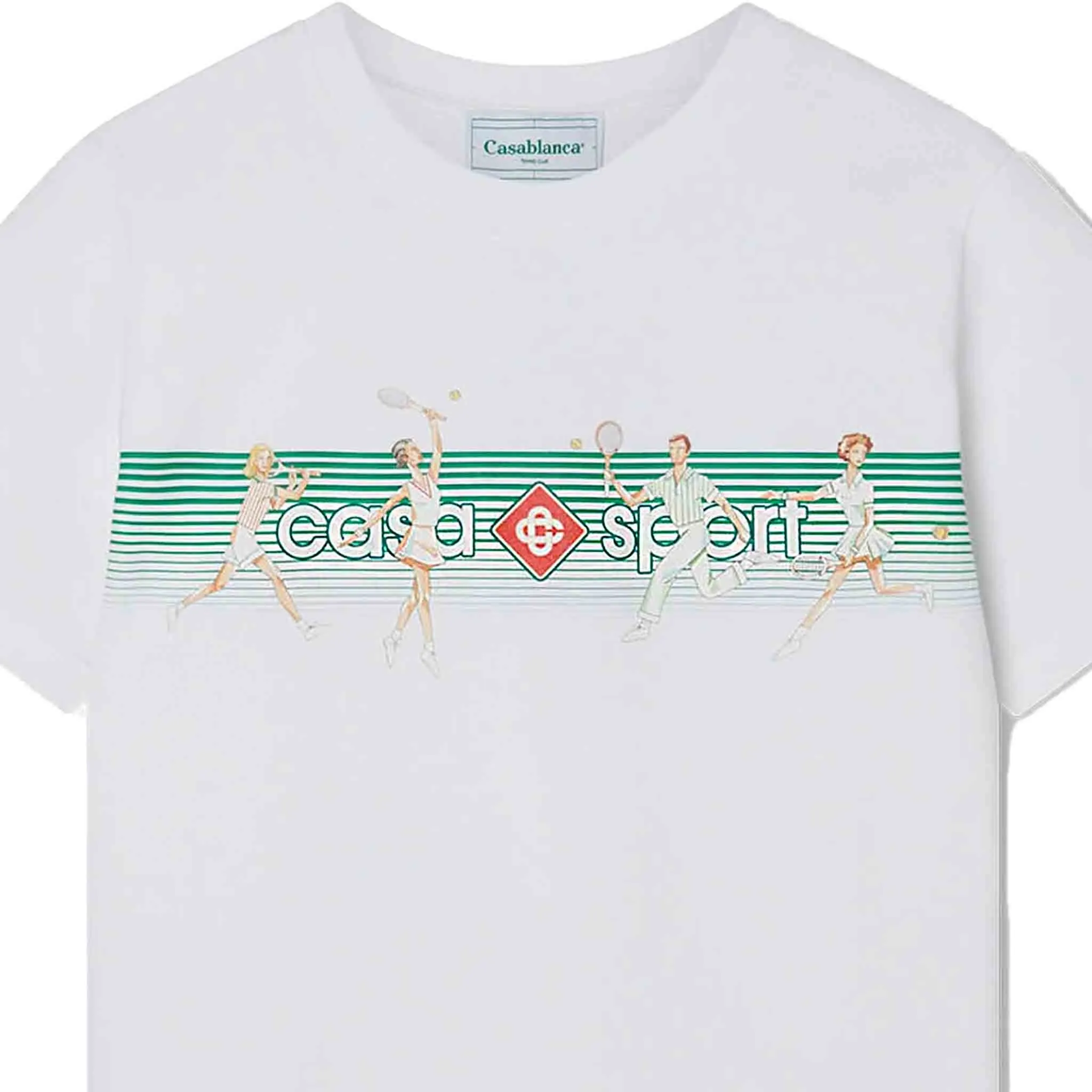 Casablanca Playful Stripes T-Shirt in White