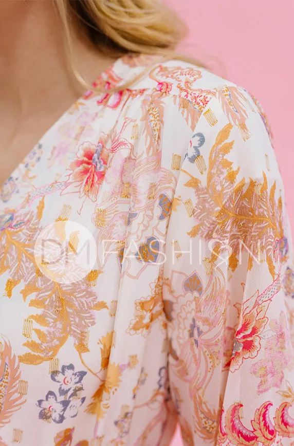 Chanel Créme Décor Floral Maxi - DM Exclusive - Nursing Friendly - Maternity Friendly - FINAL SALE