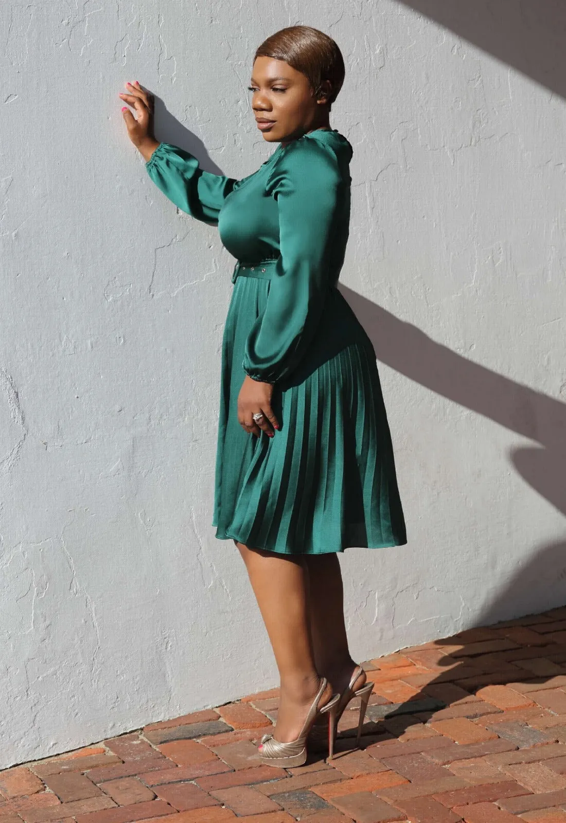 Class Act | Pleated Midi Dress