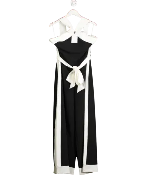 Club L Black Caterina Halterneck Wide Leg Jumpsuit UK 16