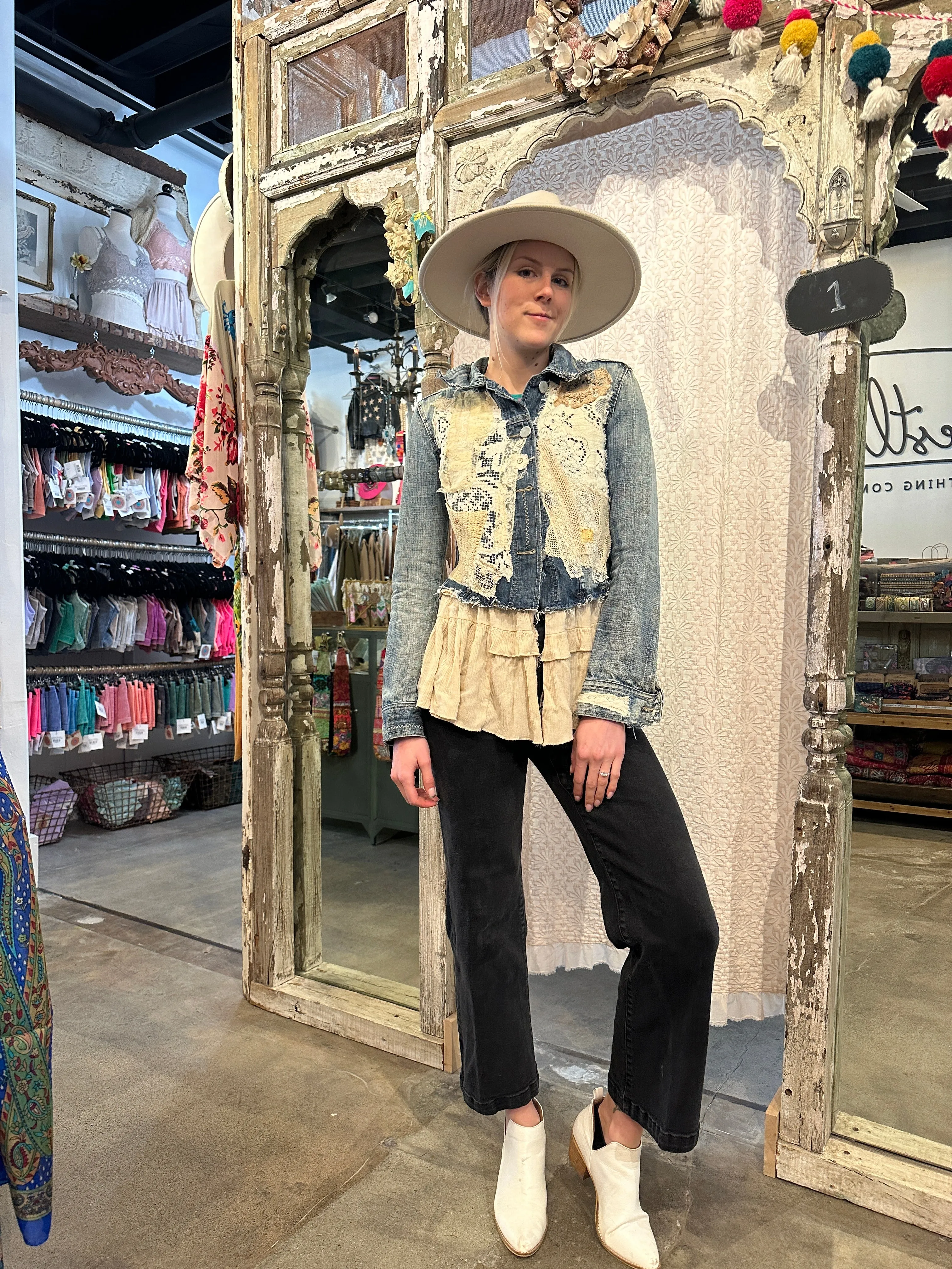 Cropped Ruffled Jacket
