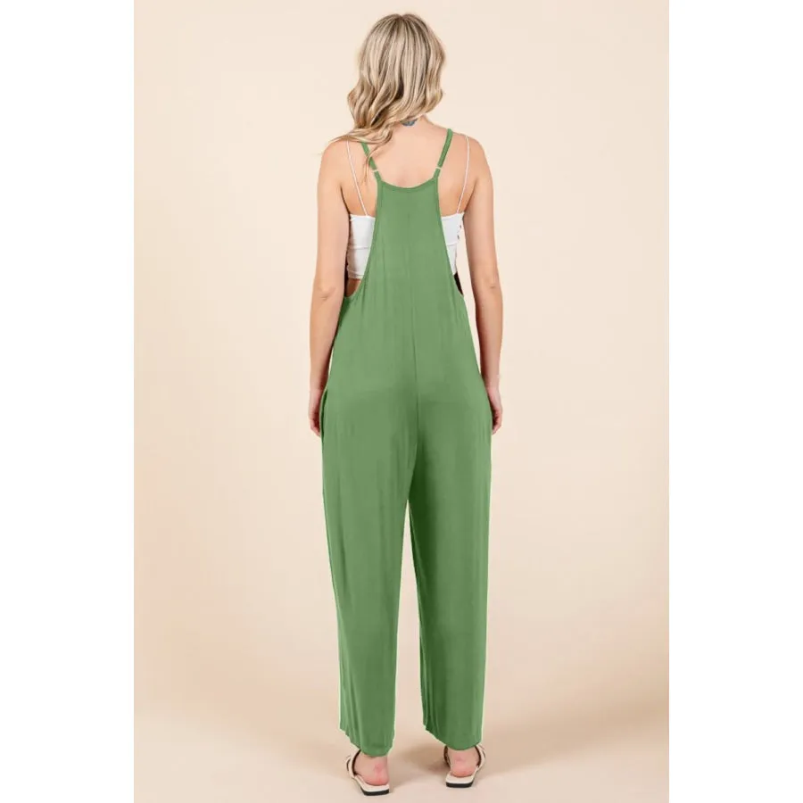 Culture Code Full Size Sleeveless Wide Leg Jumpsuit with Pockets
