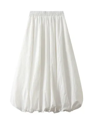 Cutest Perspective Bubble-Hem Midi Skirt