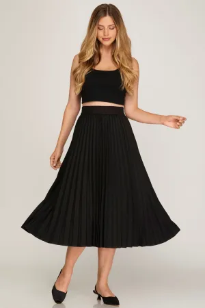 Darvy Midi Pleated Skirt