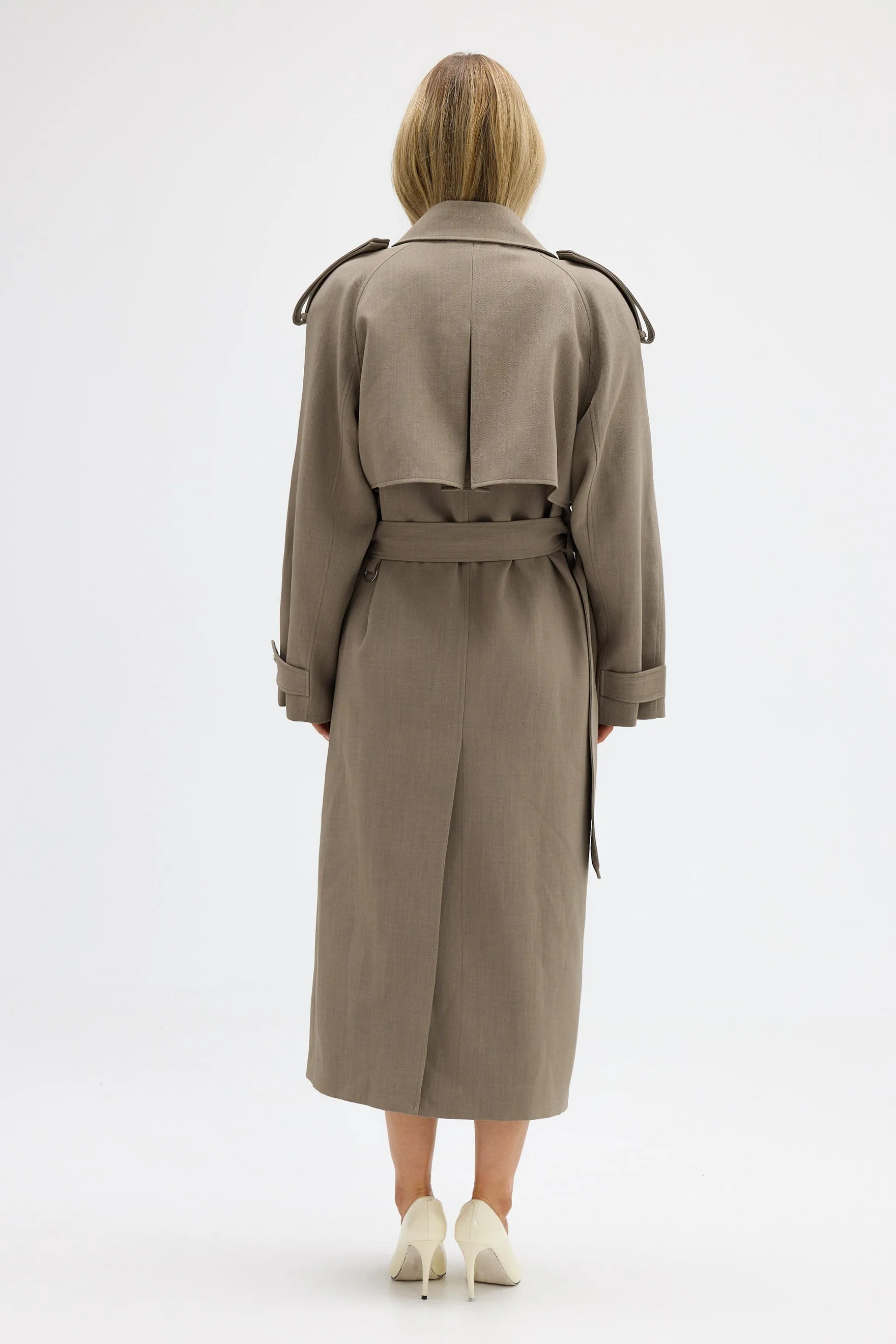 Dillon Trench Coat - Taupe