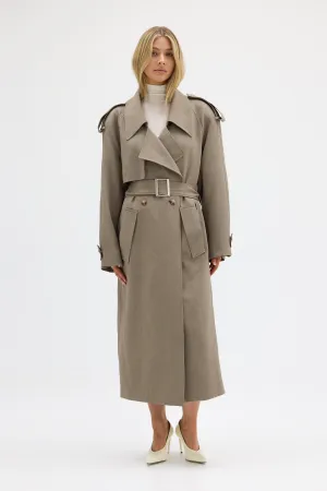 Dillon Trench Coat - Taupe