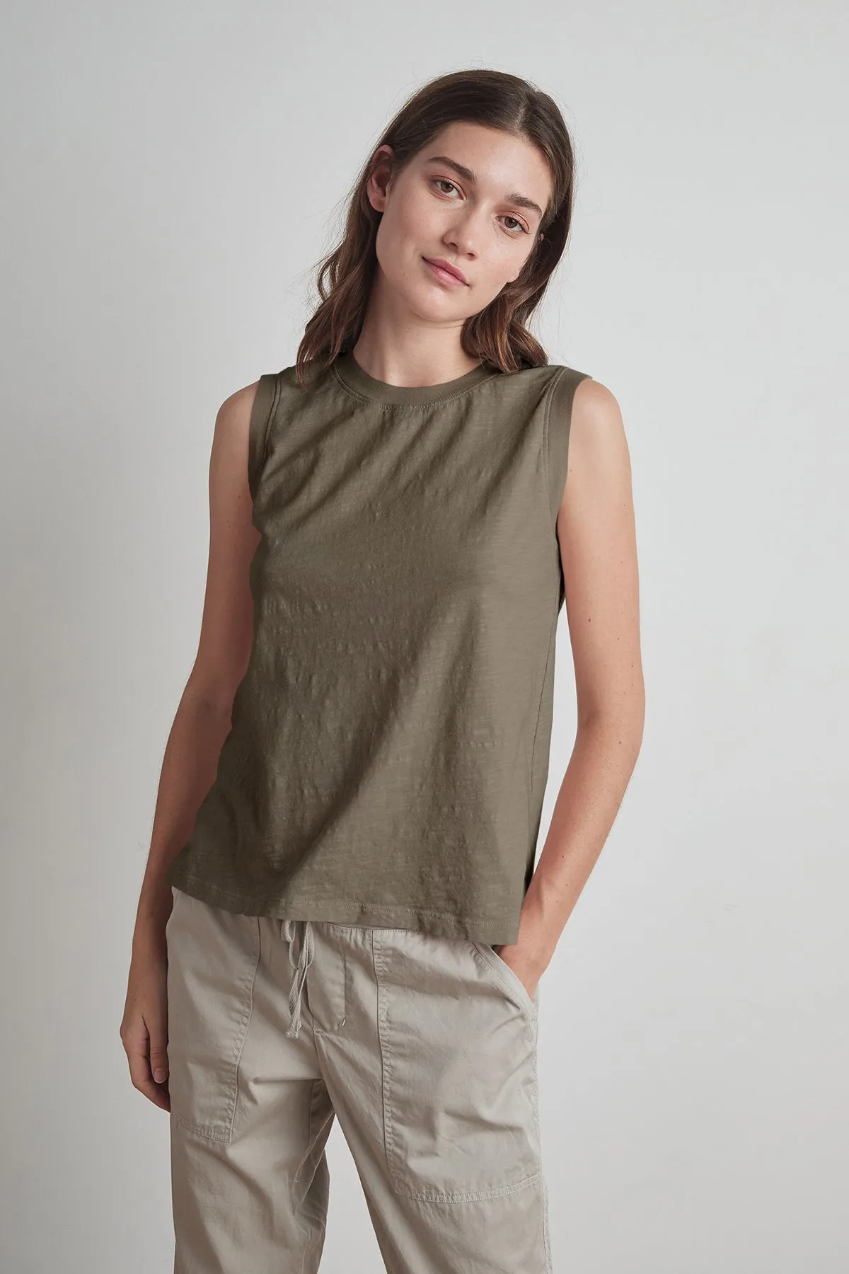 ELLEN VINTAGE SLUB TANK TOP