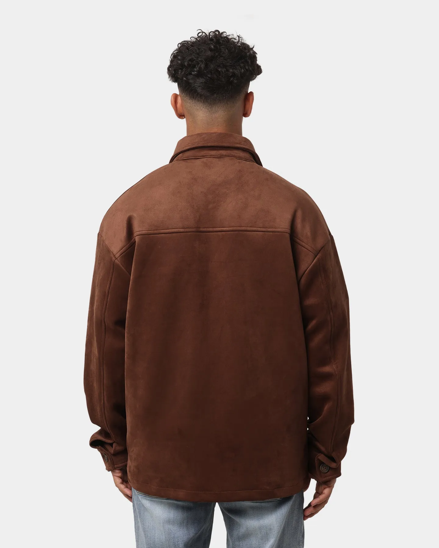 EN ES Suede Over Shirt Brown
