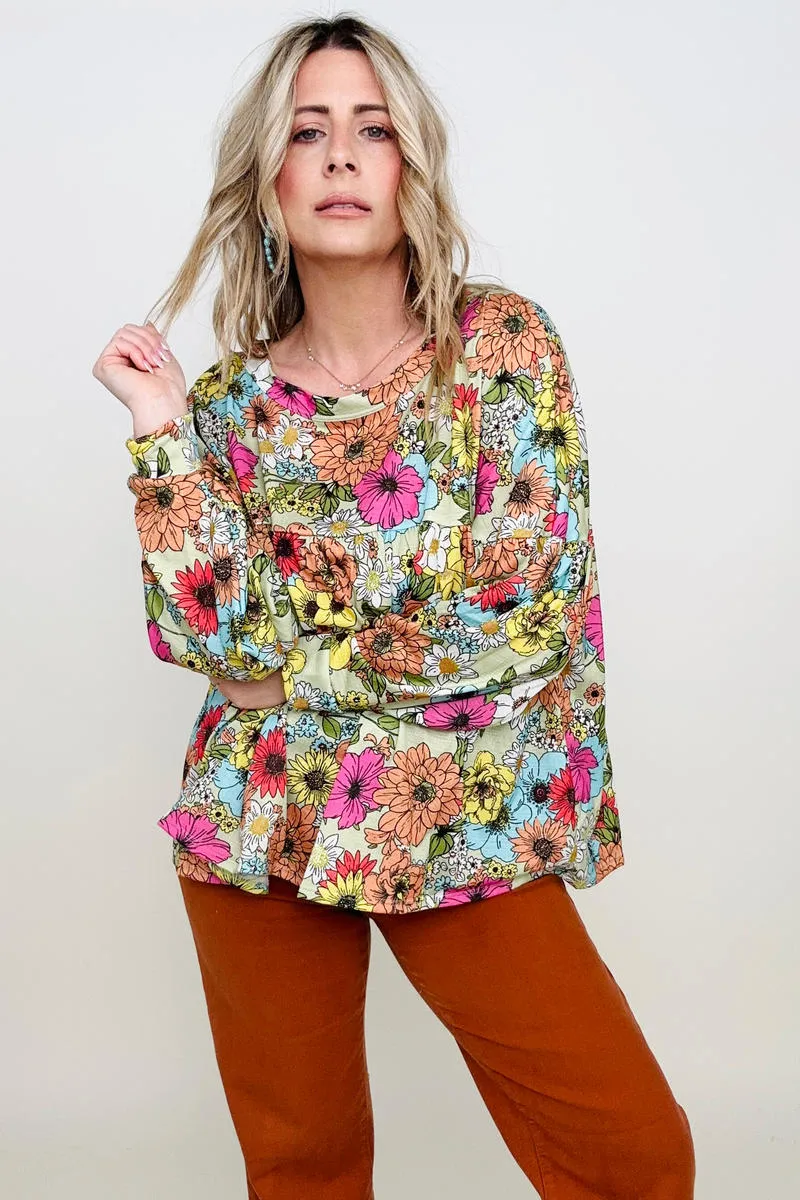 Floral Printed Knit Top