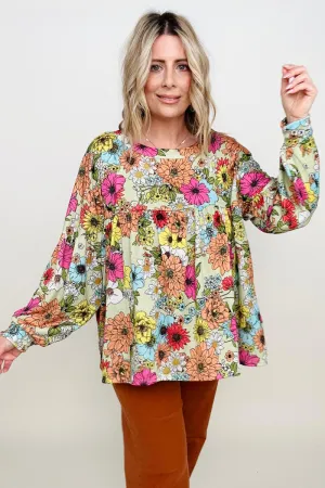 Floral Printed Knit Top