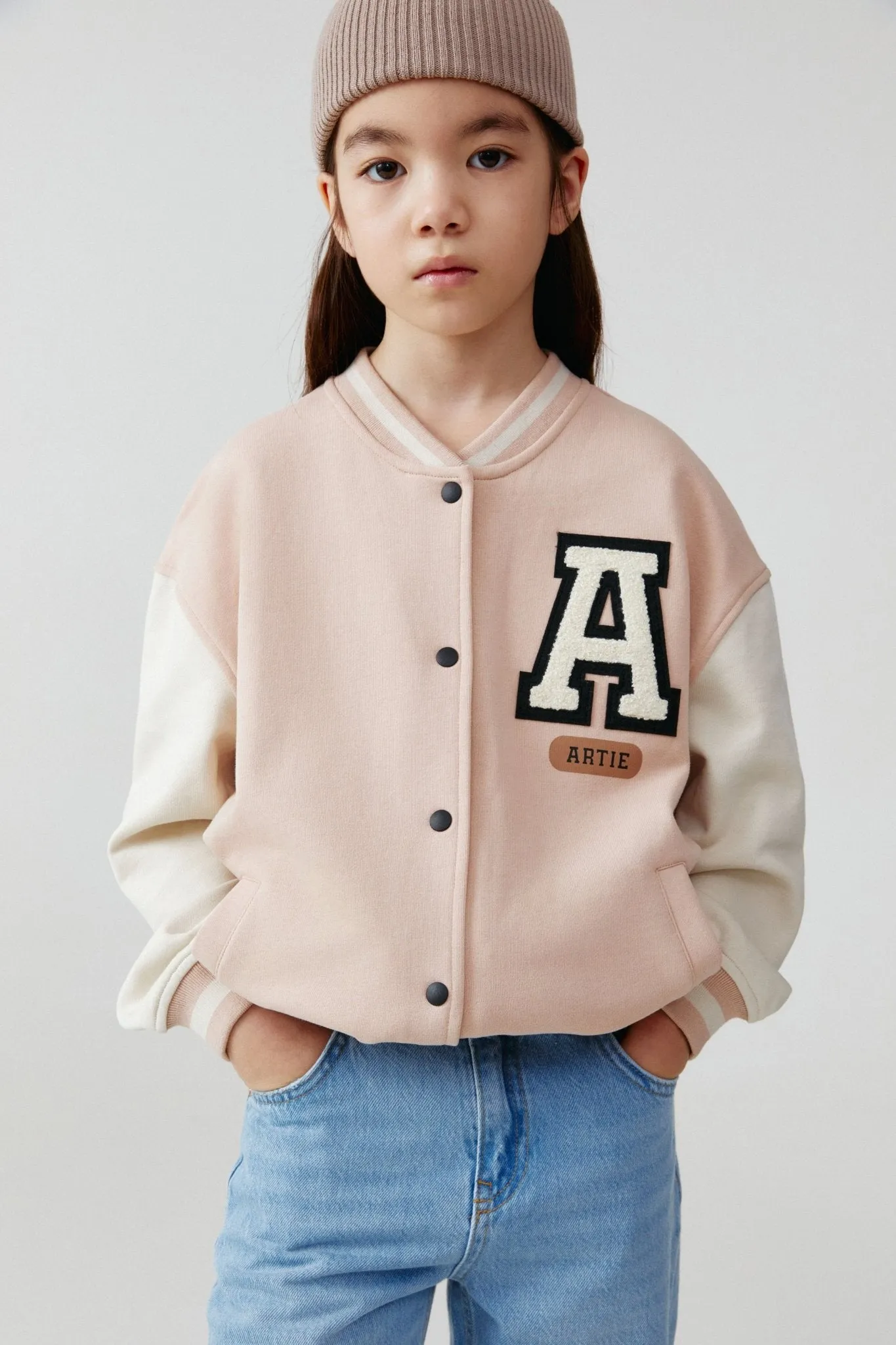 Girls Pink Bomber Jacket