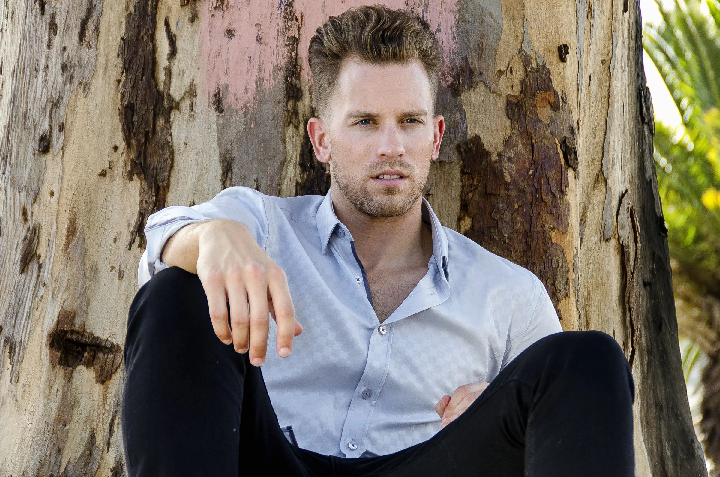 Grey Jacquard Button Down Dress Shirt