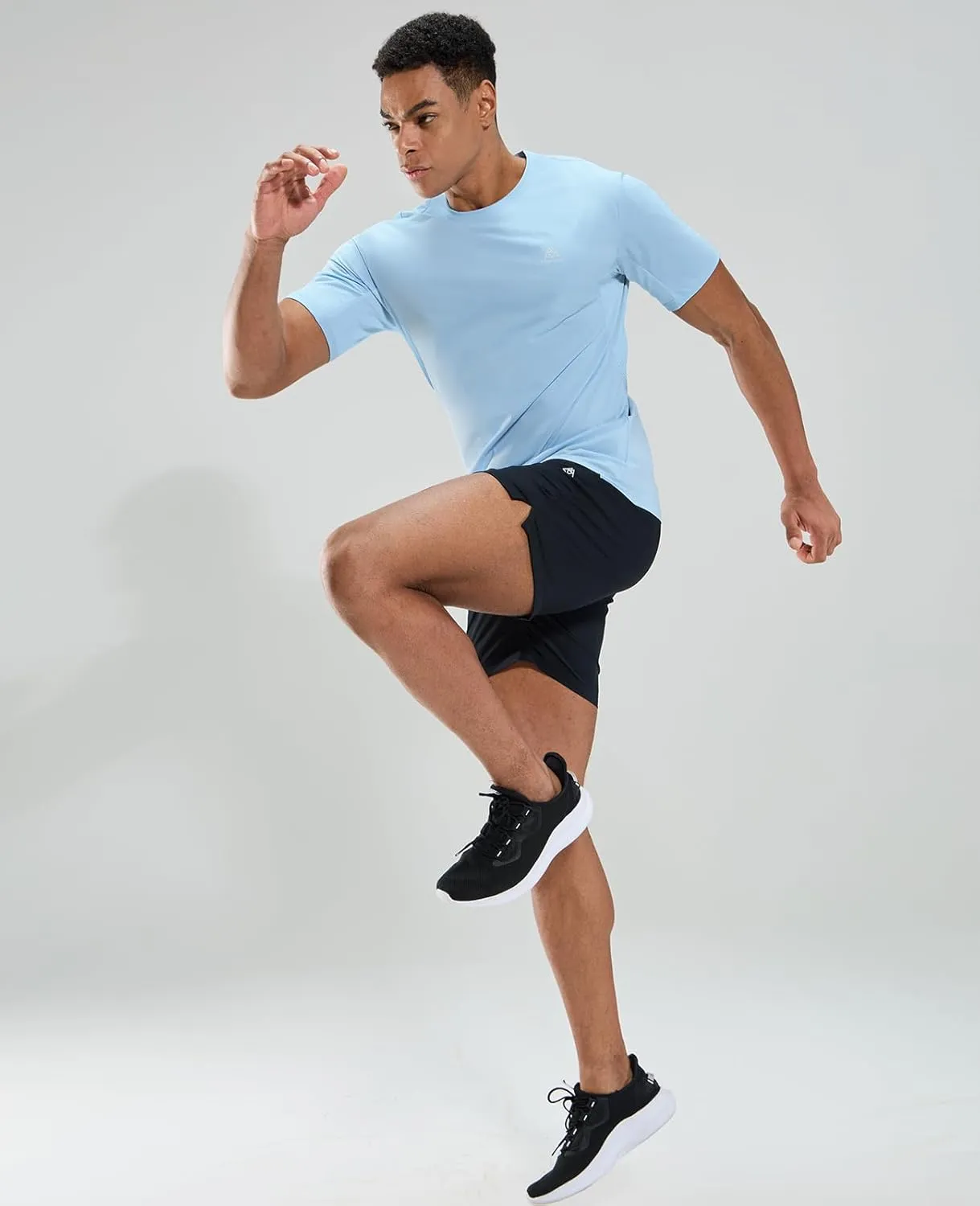 Haimont Men's Running T-Shirt Dry Fit Crewneck Athletic Tee Shirts Moisture Wicking Short Sleeve Stretchy Workout Gym