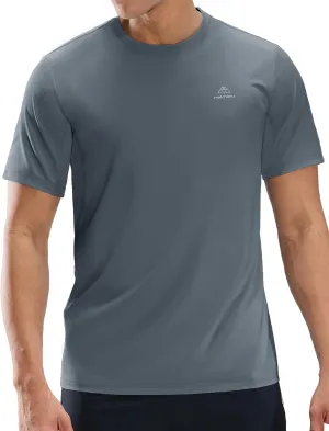 Haimont Men's Running T-Shirt Dry Fit Crewneck Athletic Tee Shirts Moisture Wicking Short Sleeve Stretchy Workout Gym