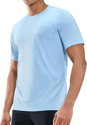 Haimont Men's Running T-Shirt Dry Fit Crewneck Athletic Tee Shirts Moisture Wicking Short Sleeve Stretchy Workout Gym