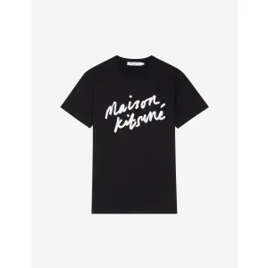 Men Handwriting Classic Tee-Shirt - Black