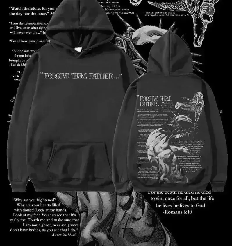 Men's Casual Printed Oversized Hoodie Sweatshirt Hip Pop Streetwear