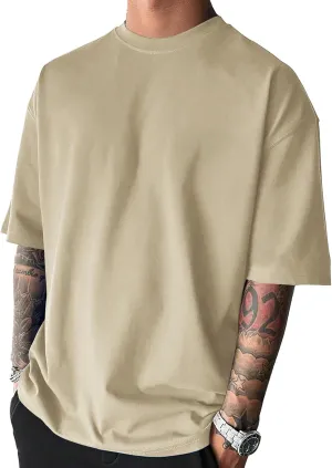 Men's Fashion Oversized Tshirts Workout Short Sleeve T-Shirt Dry Fit Lightweight Crewneck Tee Tops