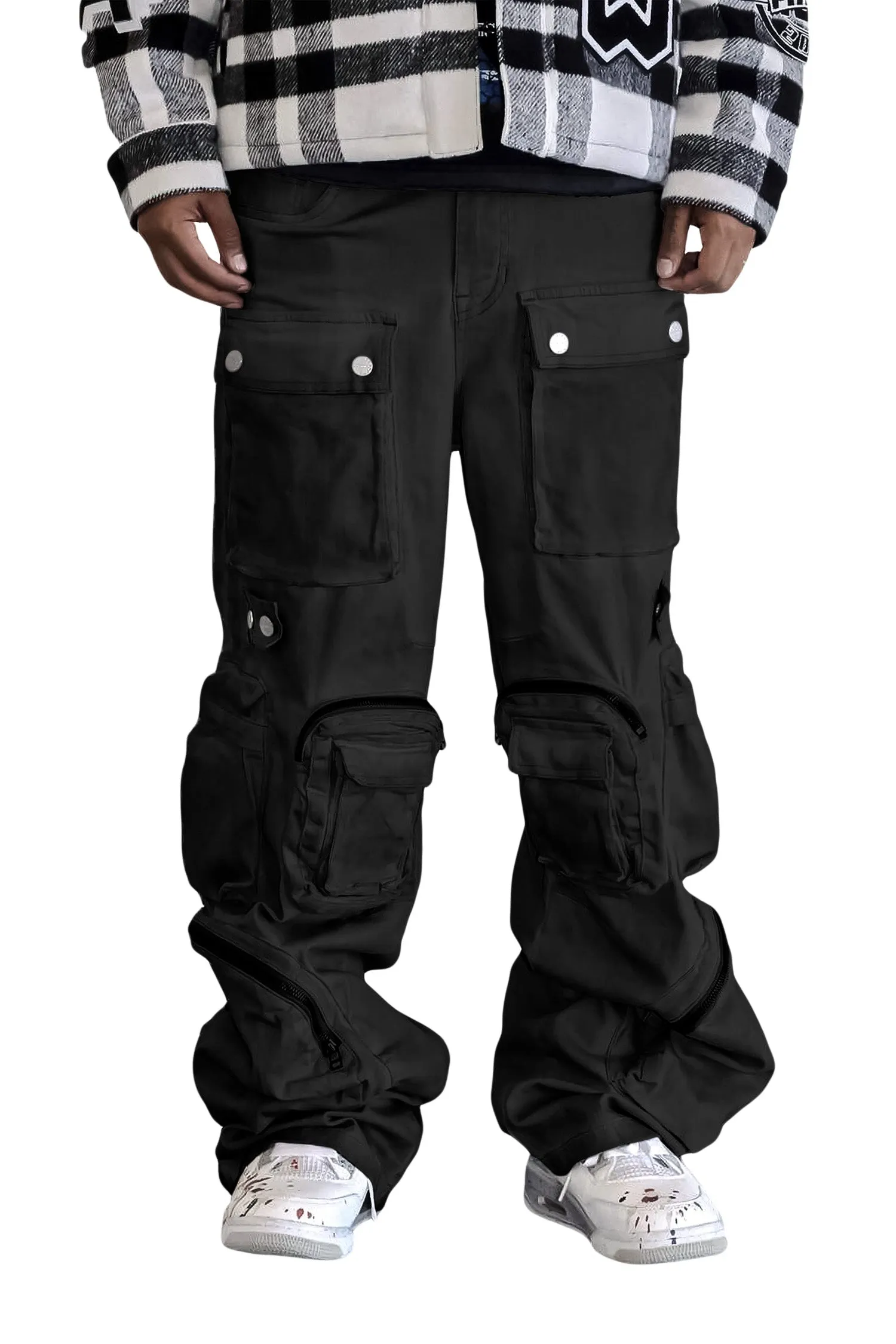 Men's Y2k Wide Fit Utility Cargo Baggy Denim Pants