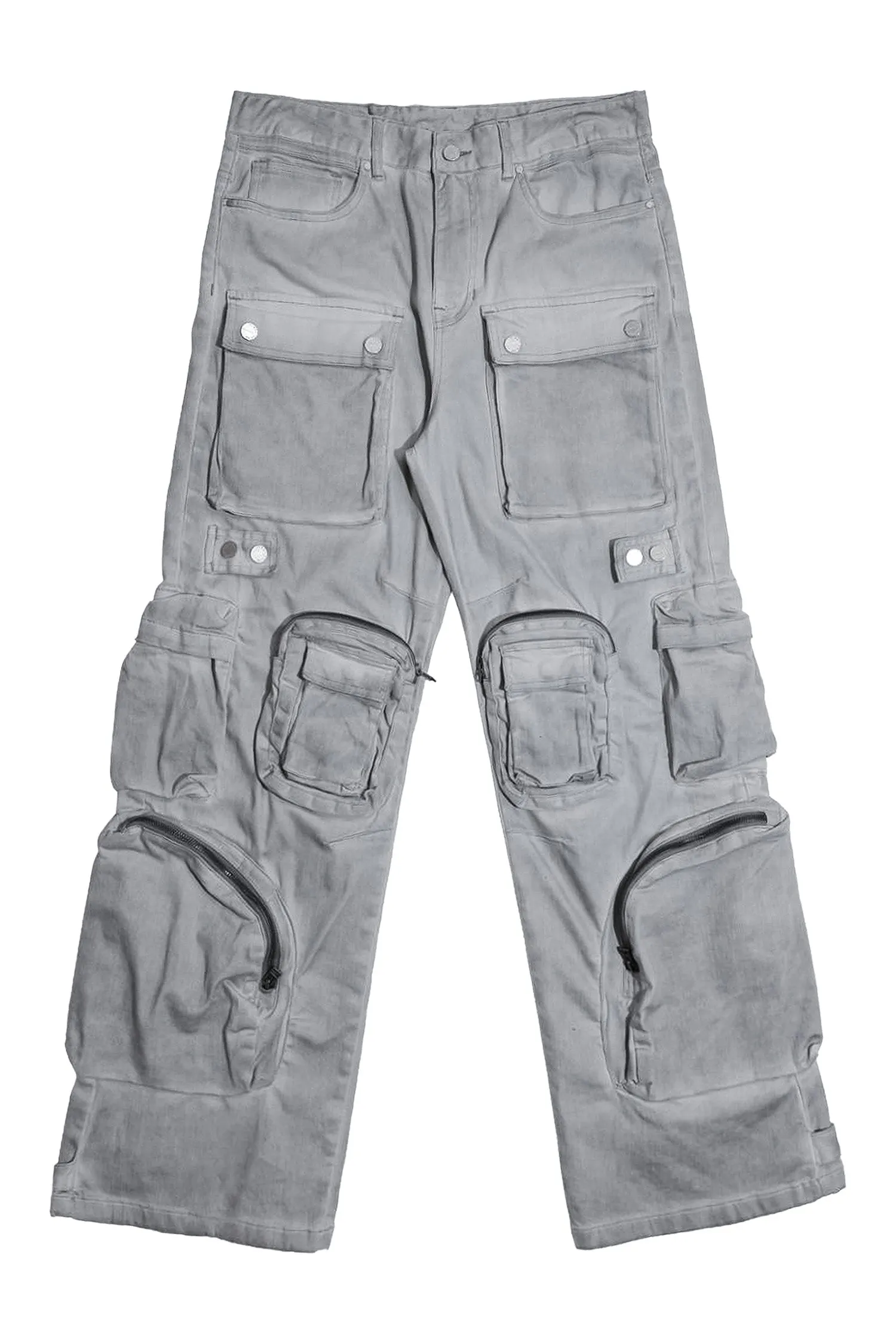 Men's Y2k Wide Fit Utility Cargo Baggy Denim Pants