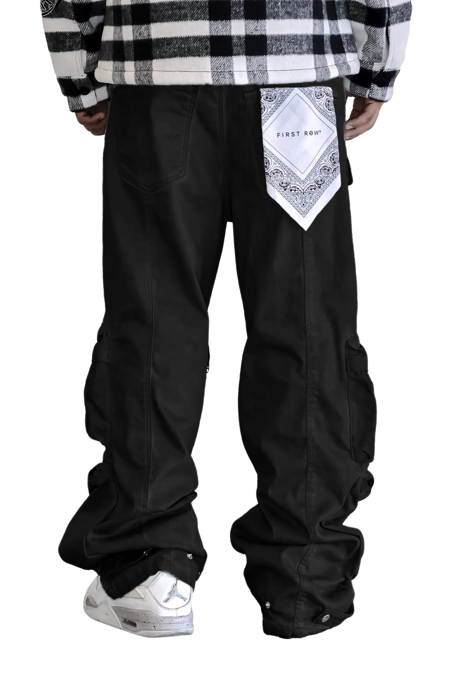 Men's Y2k Wide Fit Utility Cargo Baggy Denim Pants