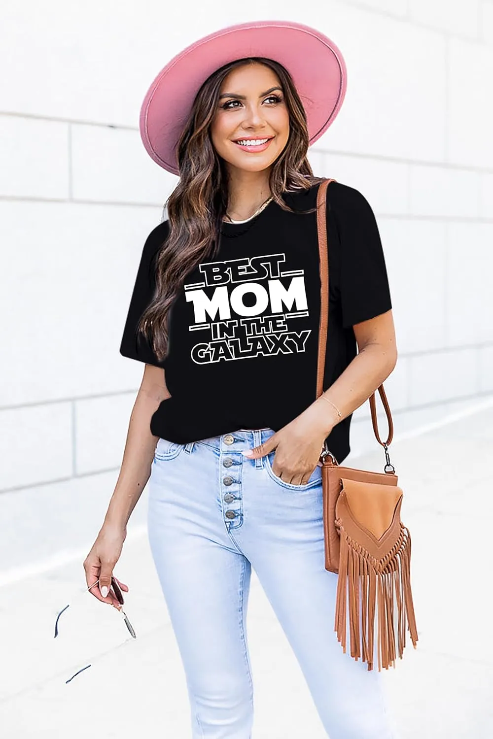 Mom Shirt for Women Happy Mothers Day T Shirt Mom Life Tee Mom Appreciation Crewneck Short Sleeve Tops