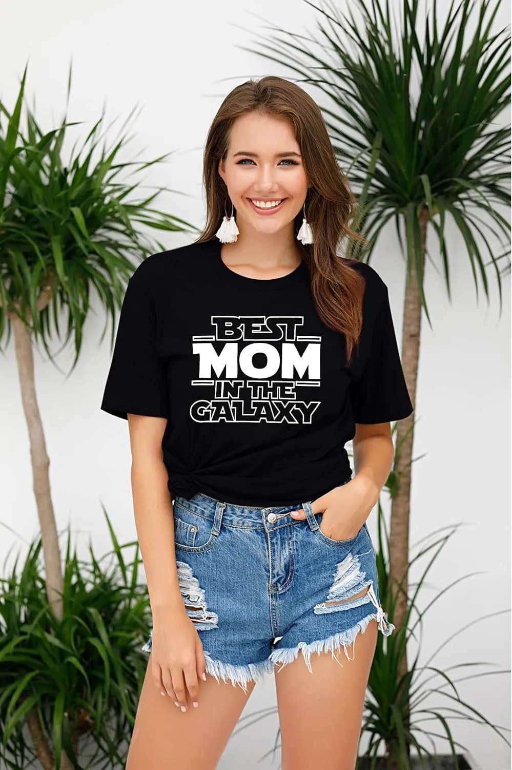 Mom Shirt for Women Happy Mothers Day T Shirt Mom Life Tee Mom Appreciation Crewneck Short Sleeve Tops