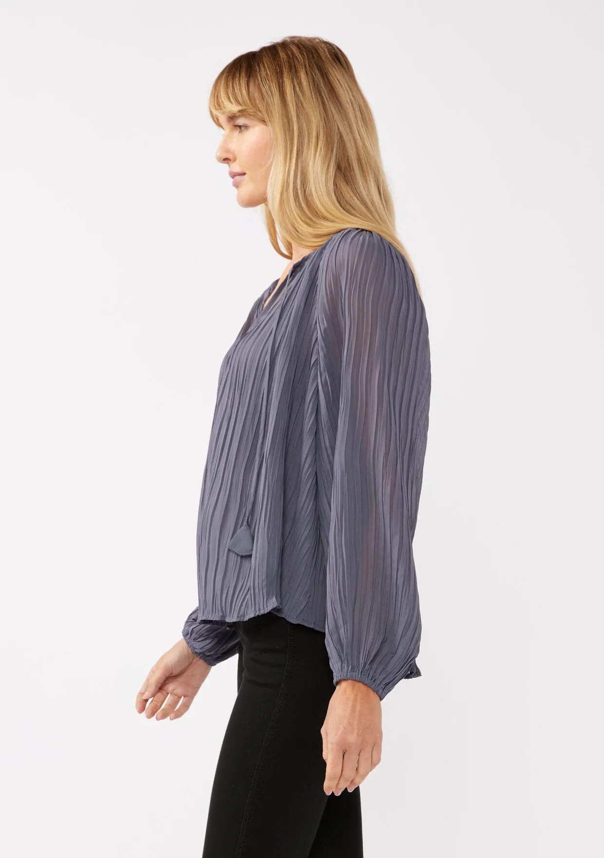 Never Late Pleated Blouse