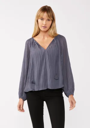 Never Late Pleated Blouse