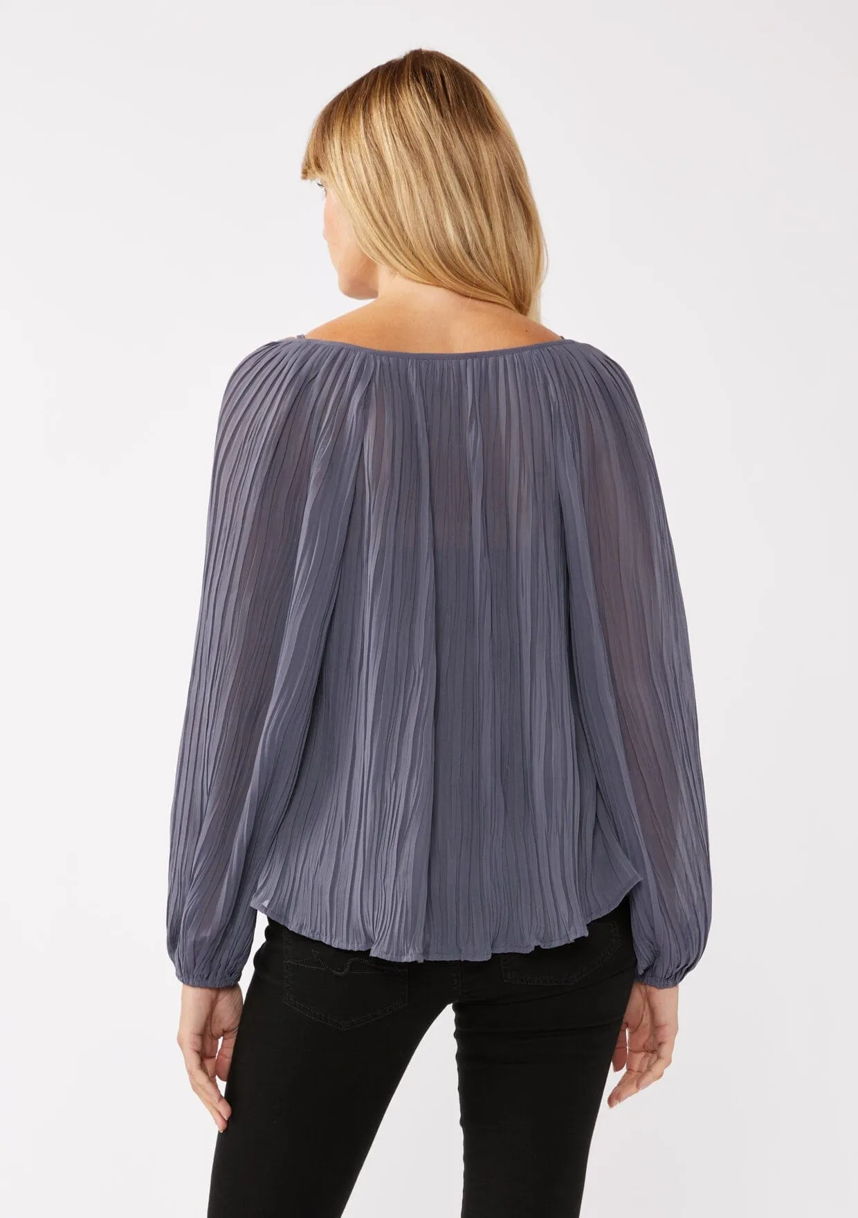 Never Late Pleated Blouse
