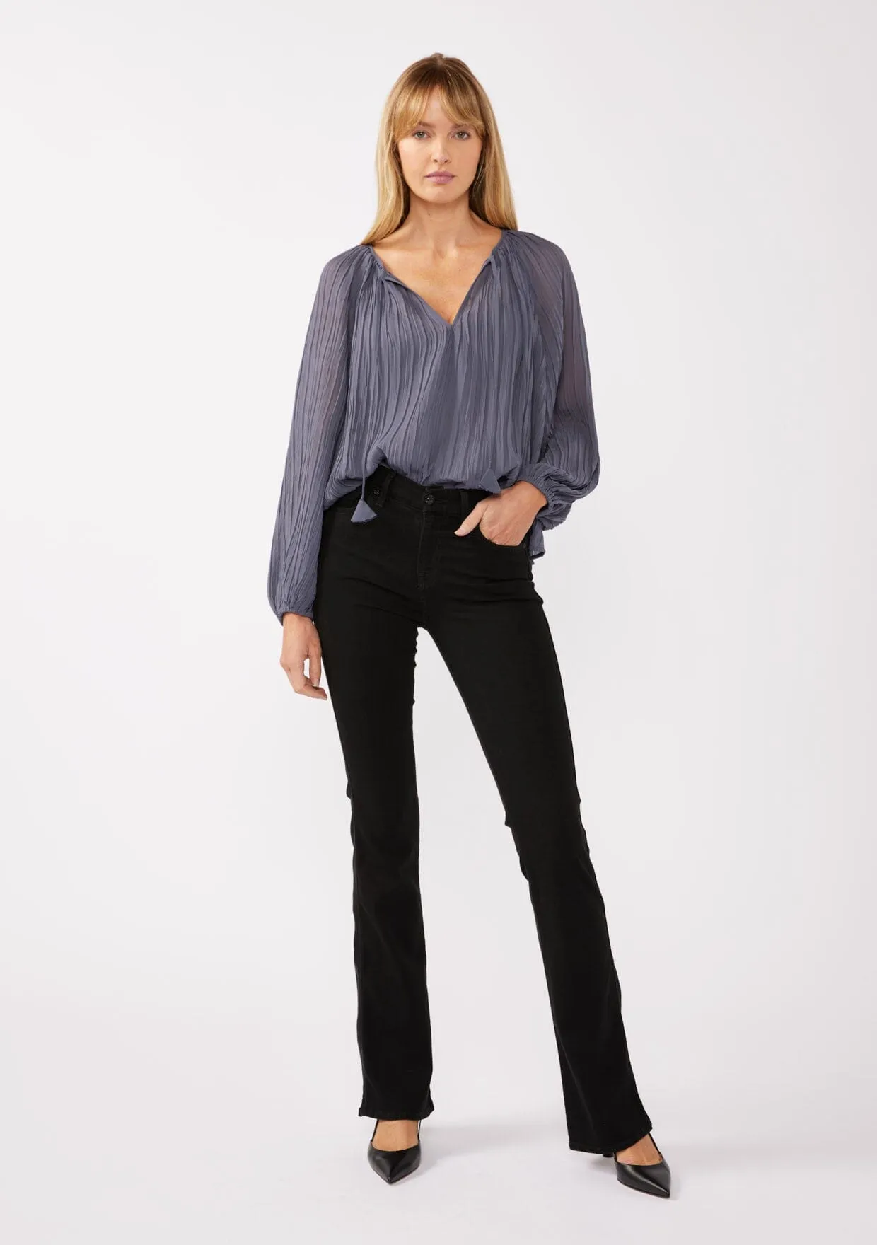 Never Late Pleated Blouse