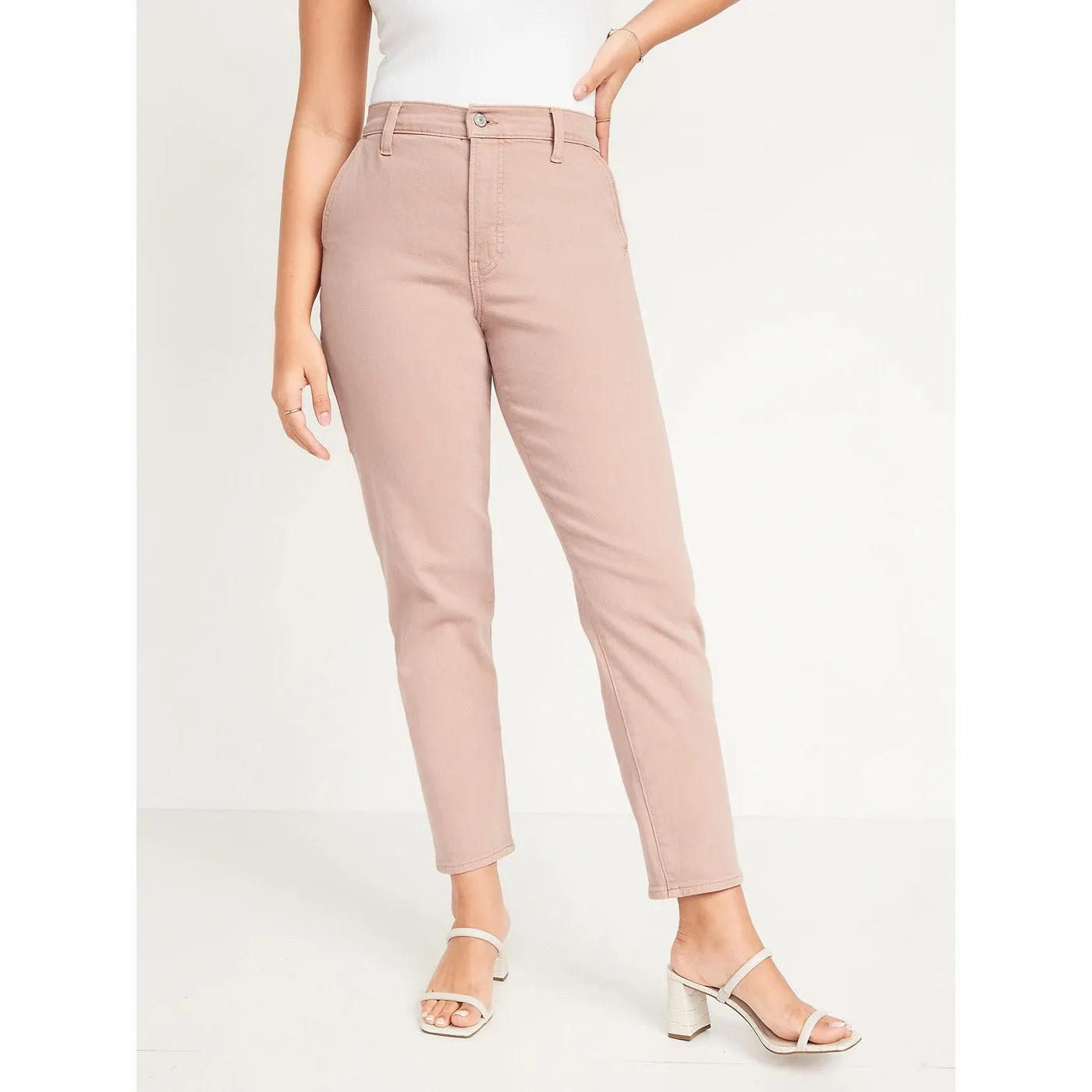ON Curvy Extra High Button-Fly Peach Jeans