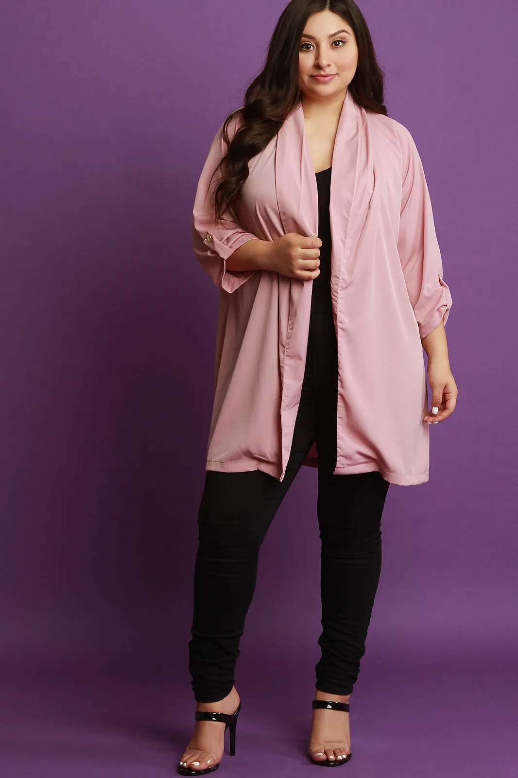 Open Front Longline Trench Coat