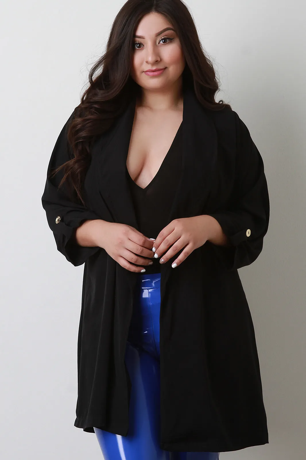 Open Front Longline Trench Coat