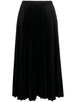 Pleated midi skirt