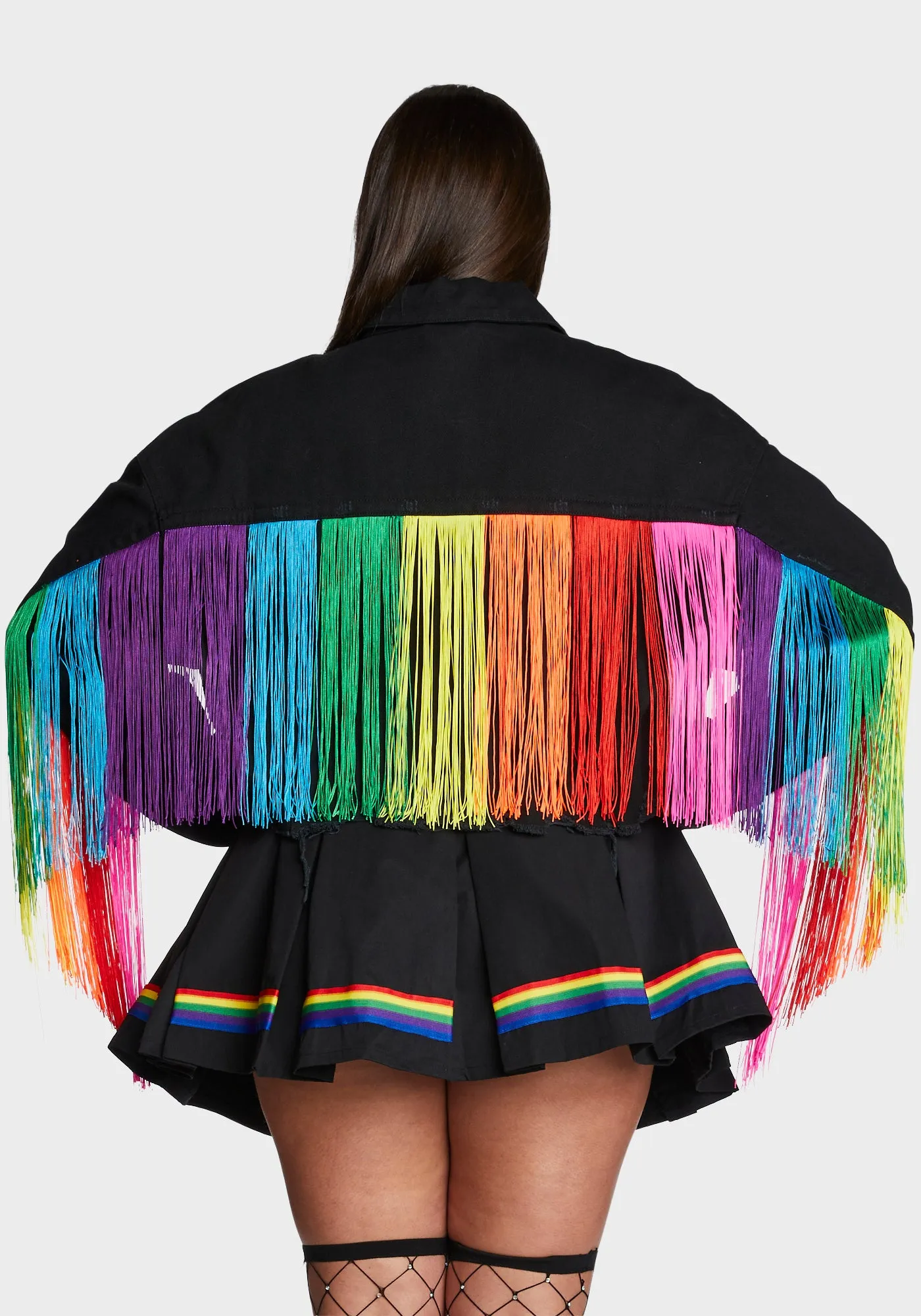 Plus Feel This Moment Denim Jacket - Black