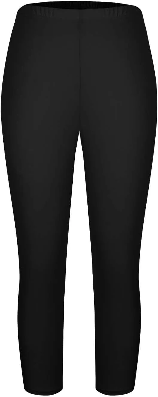 Plus Size Capri Leggings for Women Tummy Control Stretchy Yoga Pant Elastic Waist Workout Pants Sporty Travel Outfits