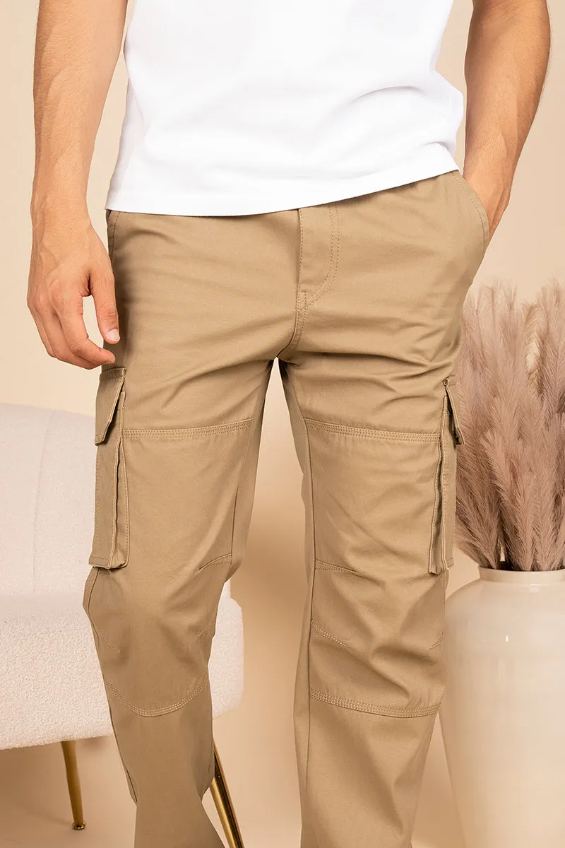 Regular Fit Utility Cargo Pant - Beige