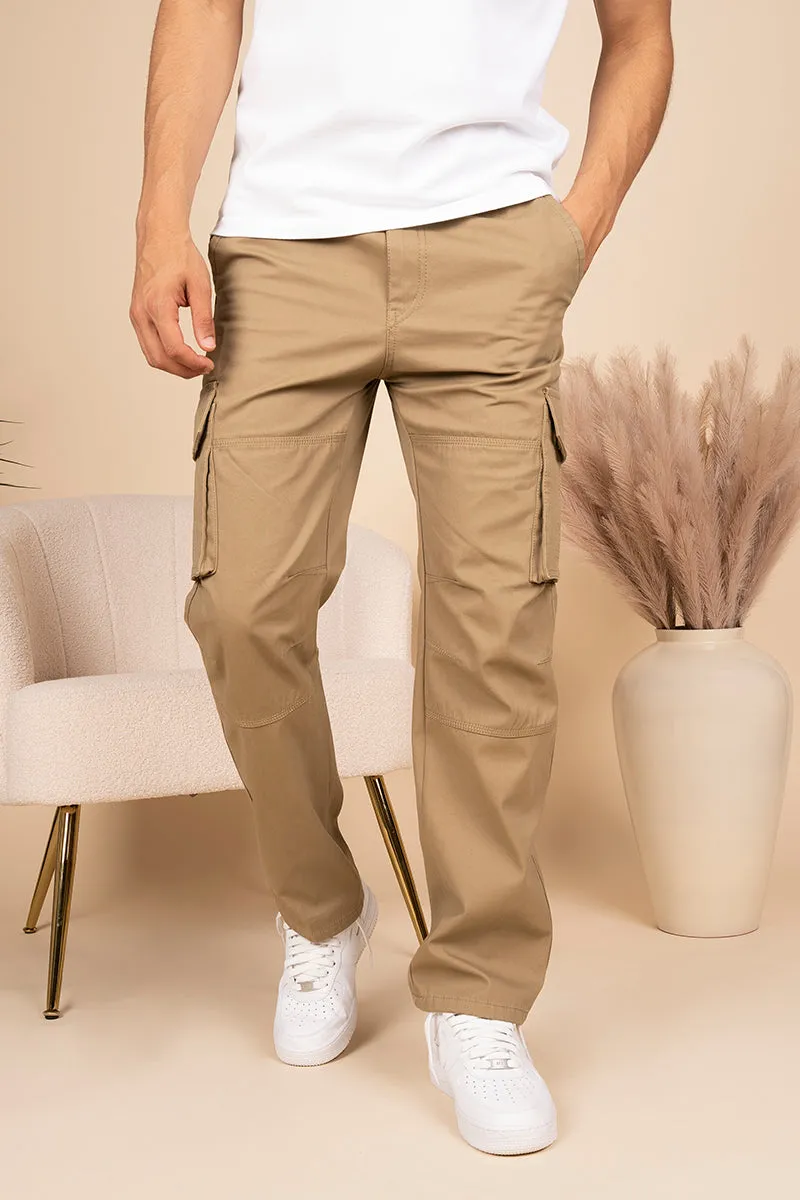 Regular Fit Utility Cargo Pant - Beige
