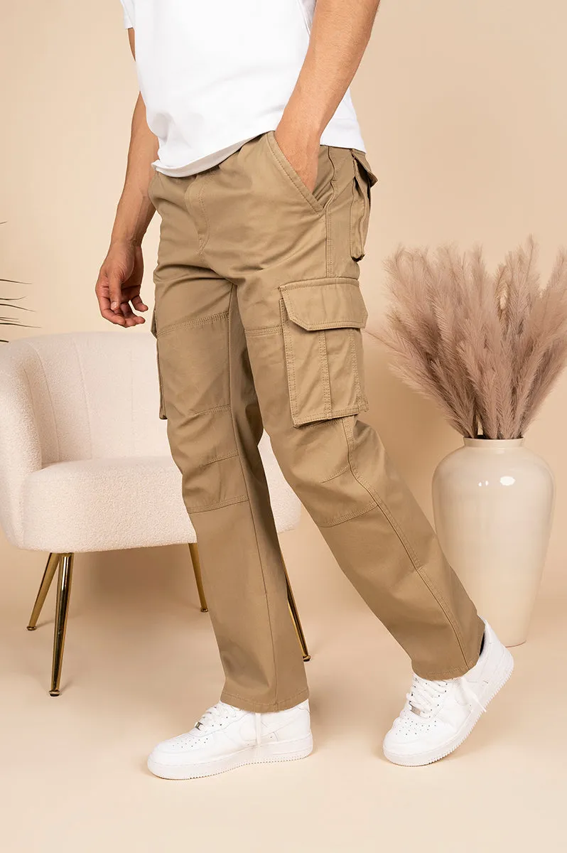 Regular Fit Utility Cargo Pant - Beige