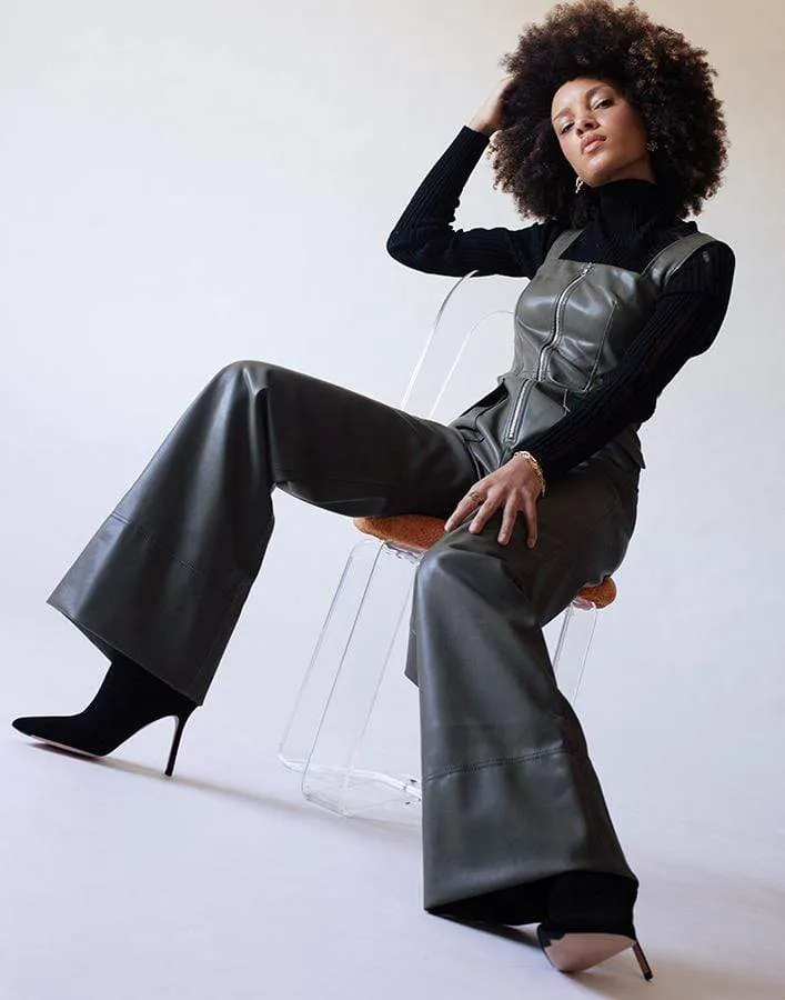 Reverie Vegan Leather Jumpsuit
