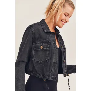 Saunders Crop Denim Jacket