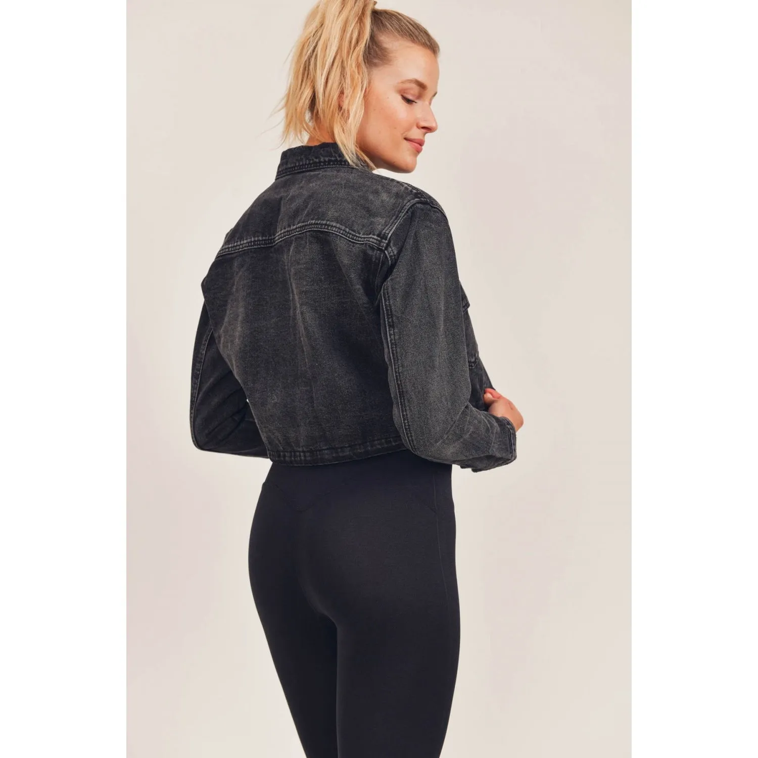 Saunders Crop Denim Jacket