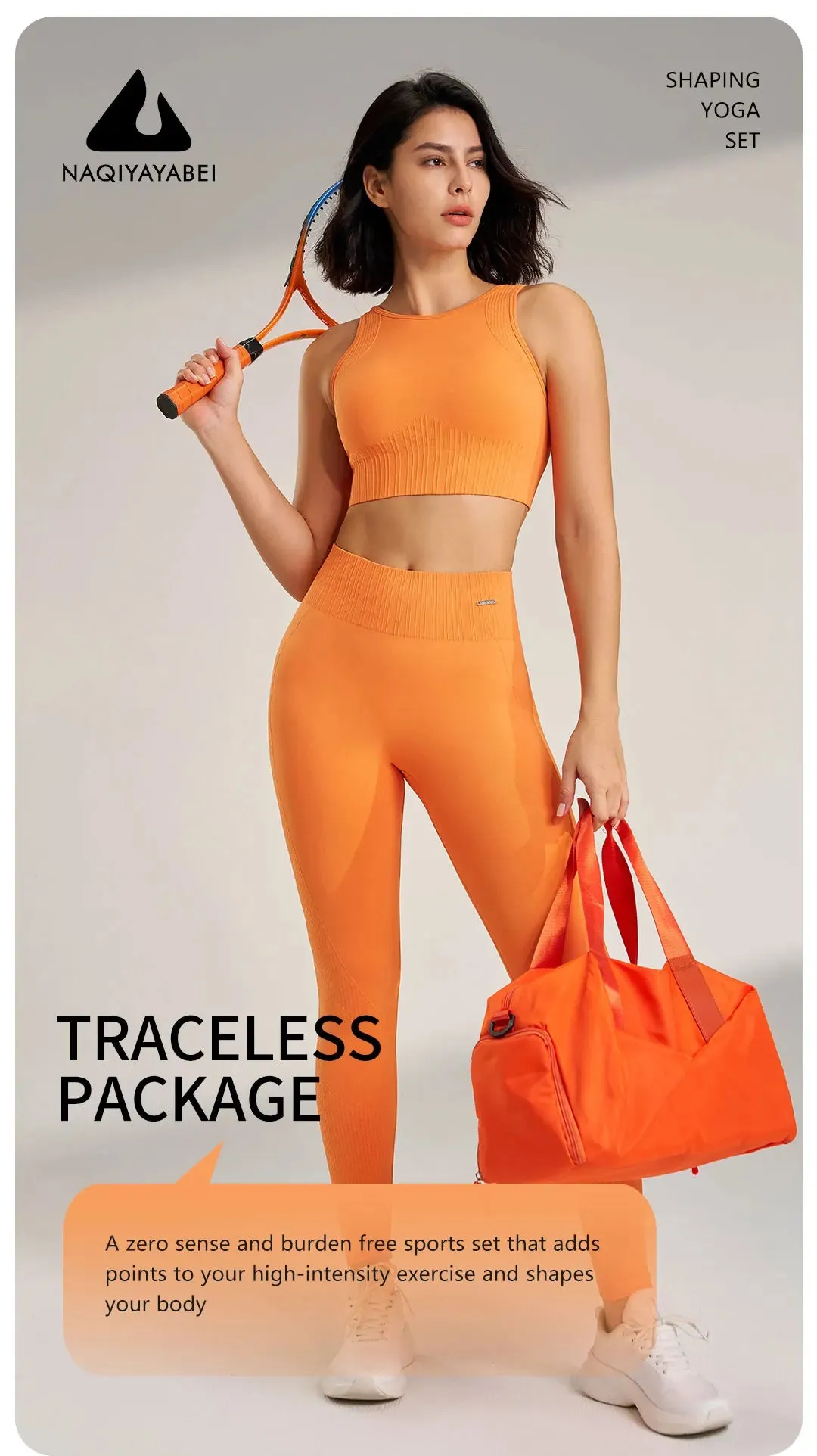 Seamless Yoga Set – High Waisted Leggings & Top Two-Piece Outfit