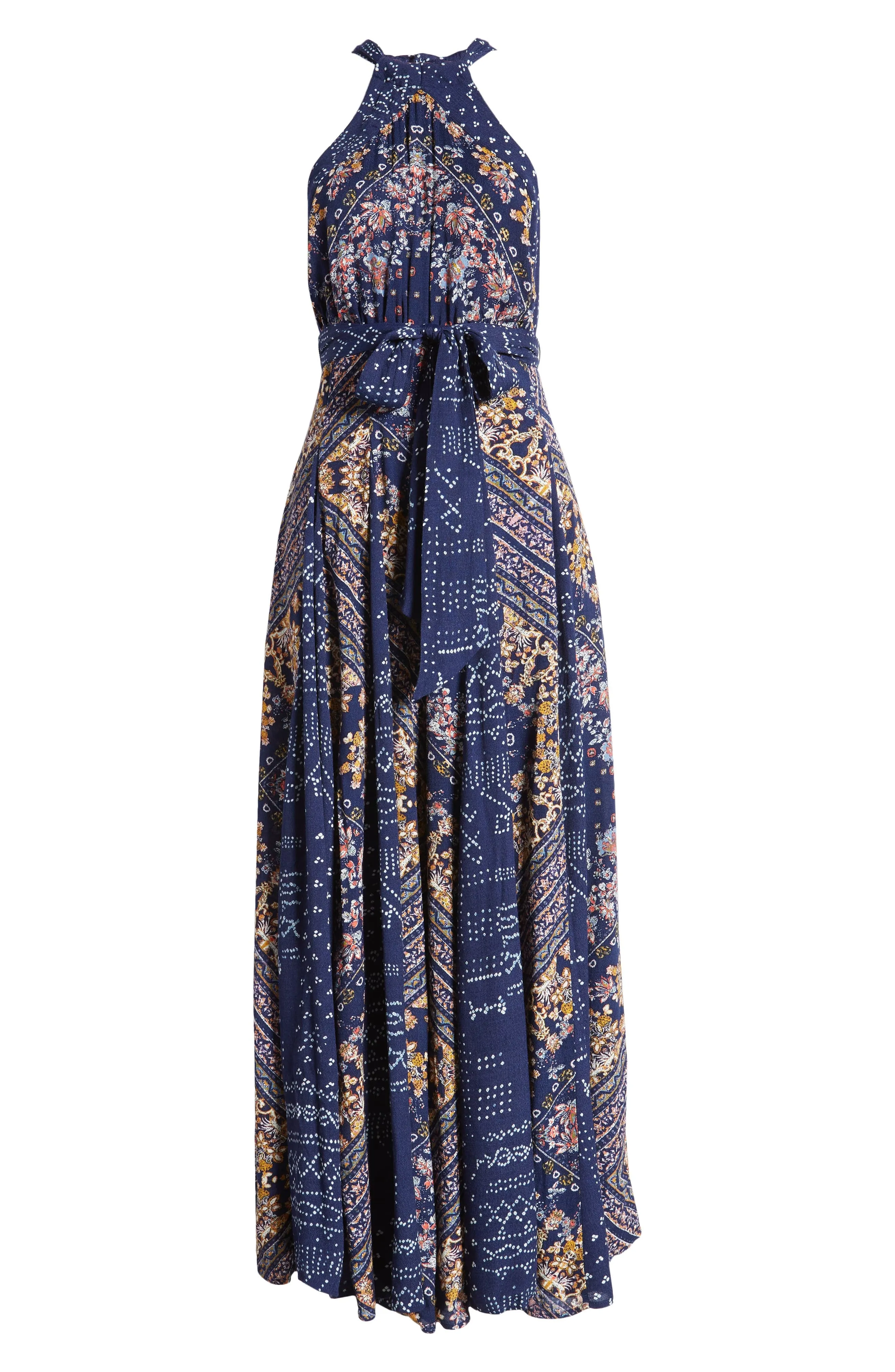 Shangri-La Scarf Print Halter Neck Jumpsuit