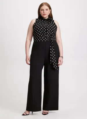 Sleeveless Mock Neck Jumpsuit