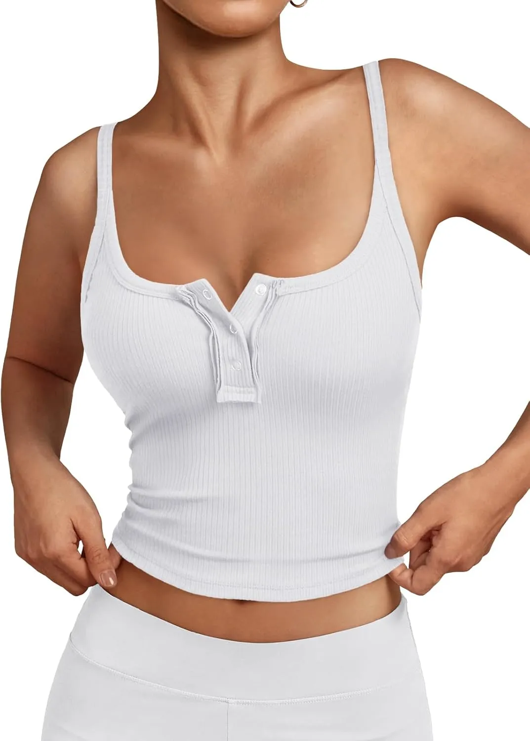 Trendy Queen Tanks Women Summer Racerback Crop Tops Camisole Ribbed Tops Shirts Going Out Beach Vacation Outfits 2025