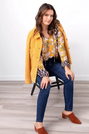 Tribal | Combo Print | Gauze Blouse With Tassels | Women's