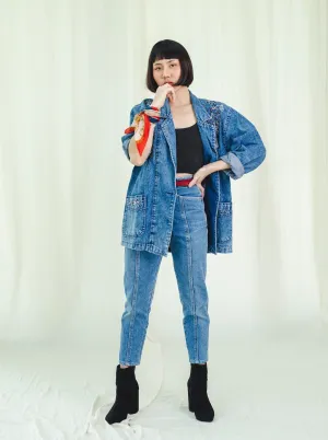 Vintage Denim High Waisted Blue Mom Jeans